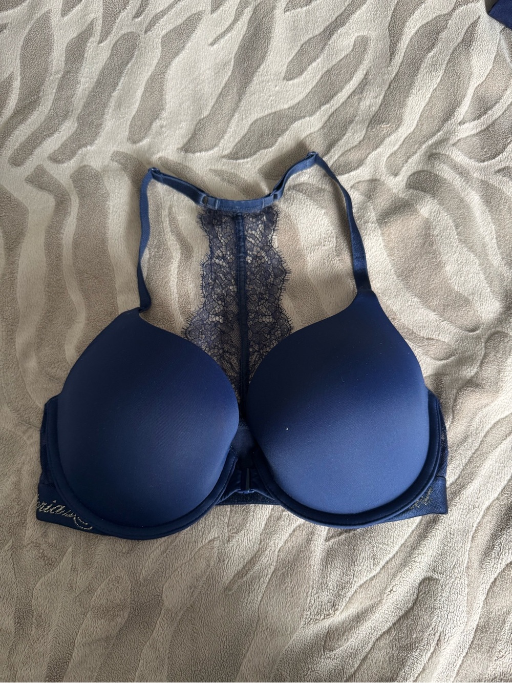 Victoria's Secret Navy Lace Racerback Bra